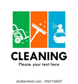 Cleaning design logo template illustration