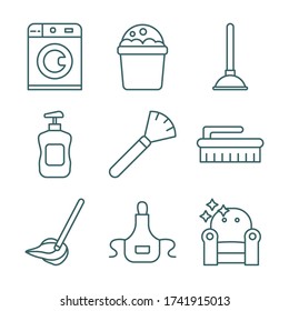 cleaning and desinfect set icons vector illustration design