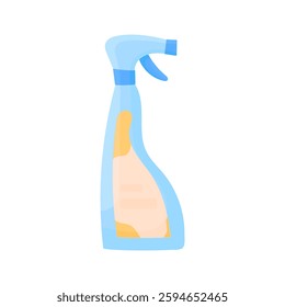 Cleaning detergent in cartoon style on a white isolated background. Window cleaning.