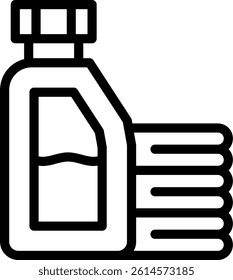 Cleaning Detergent Line Vector Icon Design