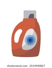 Cleaning detergents icon. Soap liquid for laundry. Cleanliness and hygiene. Household chores and routine. Template and layout. Flat vector illustration isolated on white background