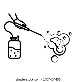 Cleaning and disinfecting coronavirus. Atomizer and sprayer.