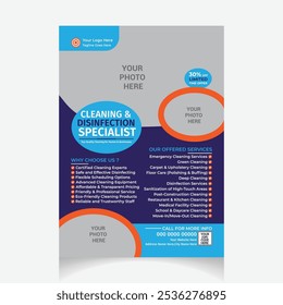 Cleaning and Disinfection Services flyer design template