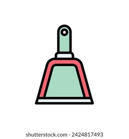 Ilustración vectorial de icono de recogedor de limpieza