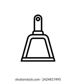 Cleaning Dustpan Outline Icon Vector Illustration