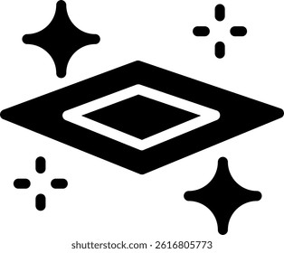 Cleaning Efficiency Glyph Vector Icon Design