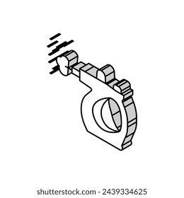 limpiando el vector del icono isométrico del dispositivo electrónico. limpieza del signo del dispositivo electrónico. ilustración aislada del símbolo