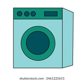 Cleaning Element. Laundry appliance. Washing machine. Vector Flat illustration.