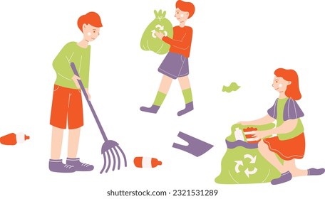 Cleaning Environment Hand Drawn Illustration
