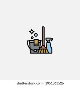 Cleaning equipment icon sign vector,Symbol, logo illustration for web and mobile