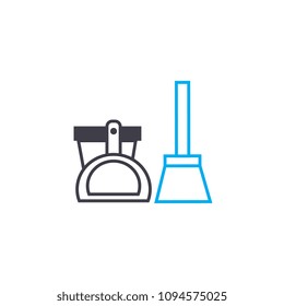 Cleaning equipment linear icon concept. Cleaning equipment line vector sign, symbol, illustration.