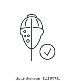 Cleaning face icon. Isolated acne beauty and cleaning face icon line style. Premium quality vector symbol drawing concept for your logo web mobile app UI design.