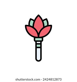 Ilustración vectorial de icono de polvo de pluma de limpieza