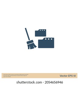 cleaning file data icon vector simple design element