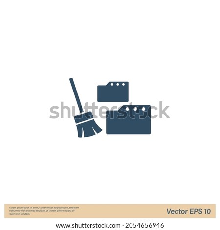 cleaning file data icon vector simple design element