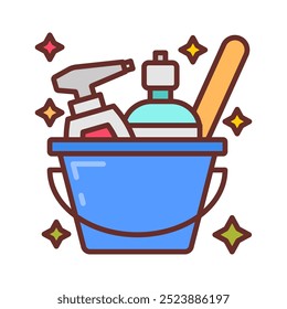 Cleaning Filled Icons , Vector illustration