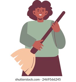 cleaning flat style character illustration