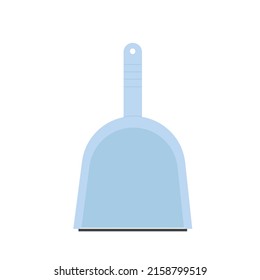 Cleaning floor dustpan tool. Housekeeping detergents and brushing products vector illustration