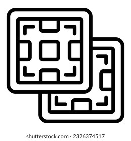 Vector de contorno del icono de limpieza del piso. Servicio residencial. Hombre de trabajo