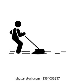 Cleaning, floor, mop icon. Element of workers icon. Premium quality graphic design icon. Signs and symbols collection icon for websites, web design
