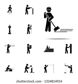 cleaning, floor worker icon. Construction People icons universal set for web and mobile
