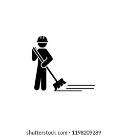 cleaning, floor worker icon. Element of construction worker for mobile concept and web apps. Detailed cleaning, floor icon can be used for web and mobile