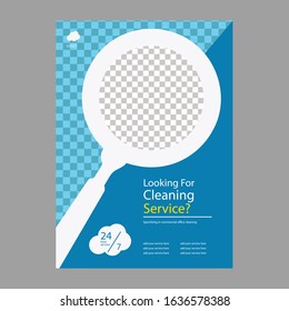 Cleaning flyer layout design template
