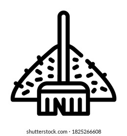 cleaning foliage line icon vector. cleaning foliage sign. isolated contour symbol black illustration