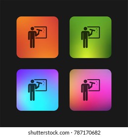 Cleaning four color gradient app icon design