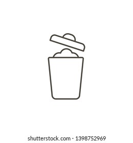 Cleaning, garbage disposal vector icon. Simple element illustration from UI concept.  on white background