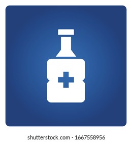 cleaning gel, medical bottle symbol