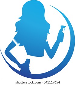 Cleaning girl