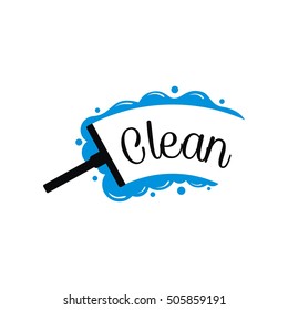 Cleaning the glass illustration vector