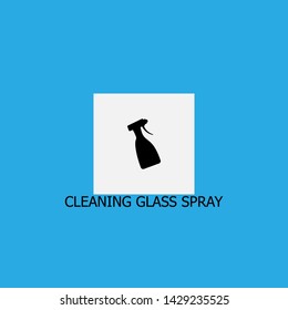 cleaning glass spray icon sign signifier vector