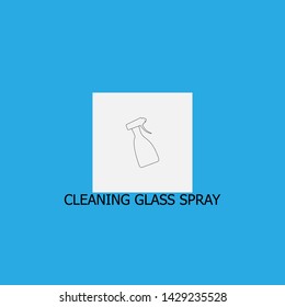 cleaning glass spray icon sign signifier vector