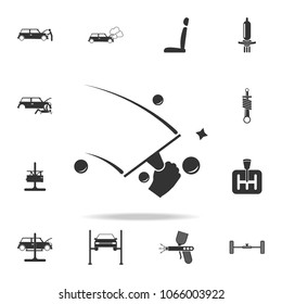 cleaning of glasses icon. Detailed set of car repear icons. Premium quality graphic design icon. One of the collection icons for websites, web design, mobile app on white background