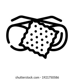 limpiando gafas limpie el vector de icono de línea. señal de limpieza de gafas. símbolo de contorno aislado ilustración negra