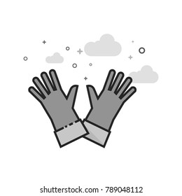 Cleaning glove icon in flat outlined grayscale style. Vector illustration.