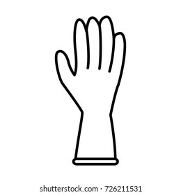 Cleaning glove isolated
