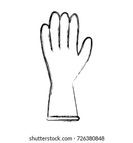 Cleaning glove isolated