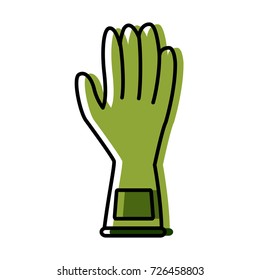 Cleaning glove isolated