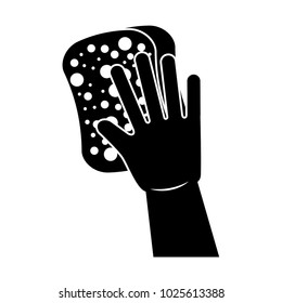 cleaning glove and sponge equipment work