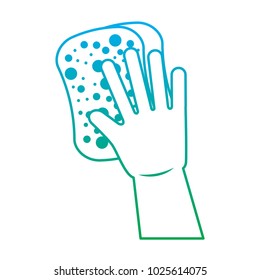 cleaning glove and sponge equipment work 