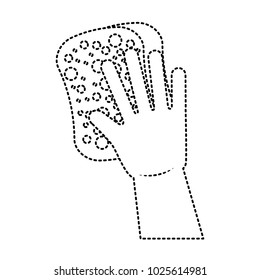 cleaning glove and sponge equipment work