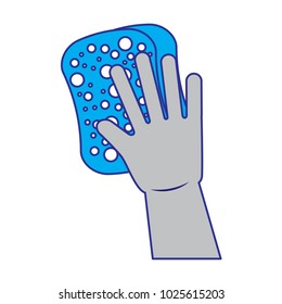 cleaning glove and sponge equipment work
