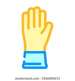 cleaning gloves bleach color icon vector. cleaning gloves bleach sign. isolated symbol illustration