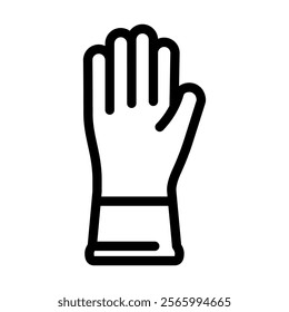 cleaning gloves bleach line icon vector. cleaning gloves bleach sign. isolated contour symbol black illustration