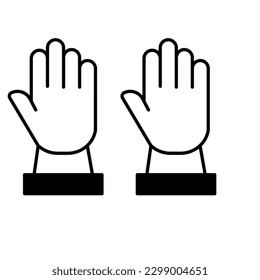 Cleaning gloves Color Vector Icon which can easily modify

