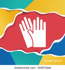 cleaning gloves icon