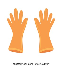 cleaning gloves icon cartoon isolated